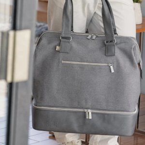 Beis Convertible Mini Weekender Grey